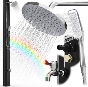 Doccia da giardino Doccia solare con doccetta serbatoio da 40l Doccia per piscina Doccia solare da esterno Doccia per sauna da giardino Colonna doccia