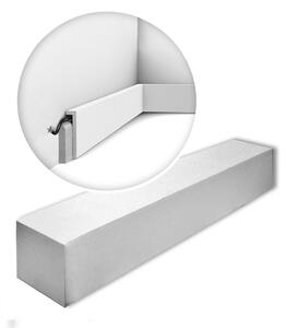 Orac Decor SX171-RAL9003-box AXXENT SQUARE1 cartone con 20 strisce decorative Battiscopa pavimento copertura striscia stile moderno colore bianco | 40 m