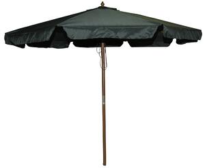 Ombrellone da Giardino Ø3 m Palo Ø48 mm in Legno e Poliestere Verde