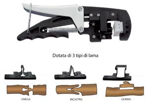 Pinza Innesta Innestatrice Manuale Universale con 3 Innesti per Piante e Fiori Giardinaggio