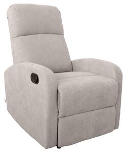 Poltrona Relax Reclinabile Manuale 75x65x101 cm in Tessuto Beige