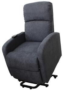 Poltrona Alzapersona Elettrica 1 Motore 75x65x101 cm in Tessuto Grigia
