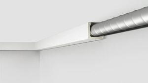 Modanatura di copertura NMC L4 ARSTYL Noel Marquet Battiscopa decorativo Cornice del soffitto Modanatura decorativa moderna bianca 2 m