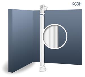 Orac Decor Kc3H Luxxus Mezza Colonna Set completo Colonna in rilievo in stucco forma classica antica Decorazione murale Bianco | 2,41 metri