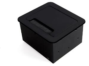 Multipresa Atom 14 per Scrivania Verniciato Nero Acciaio e Tecnoplastica e Alluminio Emuca