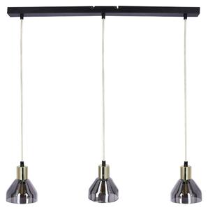Candellux Lampadario a sospensione nero e oro Gregory per lampadina 3x E14 33-79008