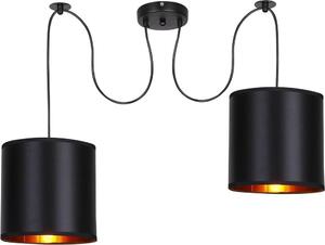 Candellux Lampadario a sospensione in rame nero Candida per lampadina 2x E27 32-00842