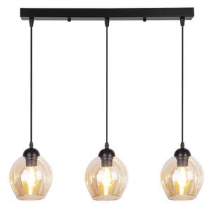 Lampadario ASPA nero e marrone 3xE27x40W in vetro, dimensioni: 100x70x14 cm, IP20, Candellux