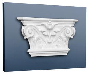 Orac Decor K201 Luxxus Pilastro in stucco Elemento decorativo in stucco Foglia d'acanto Materiale leggero e robusto in schiuma rigida Bianco