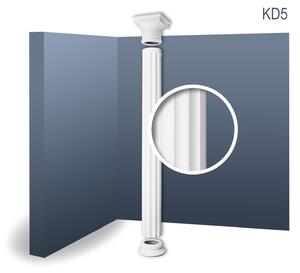 Orac Decor Kd5 Luxxus Colonna completa Set di colonne in rilievo in stucco Forma antica Classica Luce Stabile Bianco | 2,42 metri