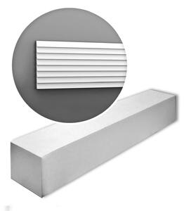 Orac Decor WX204-box MODERN RIPPLE1 cartone con 9 strisce decorative Pannello 3d da parete reversibile solo un lato è primerizzato stile moderno colore bianco | 18 m