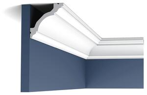 Orac Decor C213 Luxxus Modanatura per stucco Profilo per stucco Profilo decorativo Modanatura d'angolo Modanatura decorativa per soffitto-parete Bianco classico | 2 metri