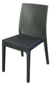 Sedia da Giardino 55x46x85 cm in Polipropilene Antracite