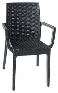 Sedia da Giardino 55x54x85 cm in Resina Antracite
