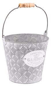 Secchio Garden Ø13,5x12,5 cm in Metallo Grigio