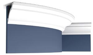 Orac Decor C213F Luxxus Modanatura flessibile per stucco Modanatura per stucco Modanatura decorativa Modanatura angolare Modanatura decorativa per soffitto-parete Bianco | 2 metri