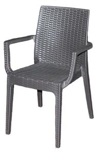 Sedia da Giardino 55x54x85 cm in Resina Marrone