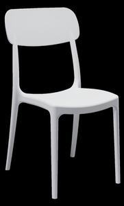 Sedia Impilabile da Giardino 53x46x88 cm in Polipropilene Bianca