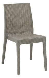 Sedia da Giardino 55x46x85 cm in Polipropilene Tortora
