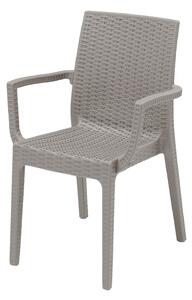 Sedia da Giardino 55x54x85 cm in Resina Tortora