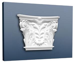 Orac Decor K251 Luxxus Pilastro in stucco Elemento decorativo in stucco Foglia d'acanto Materiale leggero e robusto in schiuma rigida Bianco
