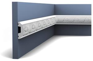 Orac Decor P1020 Luxxus Modanatura per pareti resistente agli urti Modanatura in stucco di frisite Profilo decorativo per pareti Ornamento a foglie in rilievo | 2 metri