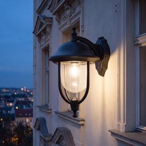 Luce da esterno nera IP43 E27 alluminio casa rustica giardino lampada da parete