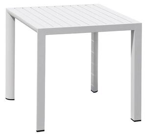 Set Tavolo e 4 Sedie da Giardino in Alluminio e Textilene Bianco