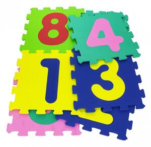 Tappeto Puzzle 10 Pezzi 29,5x29,5 cm in EVA Numeri
