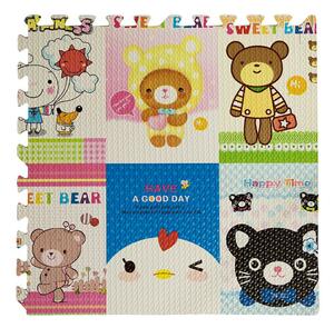 Tappeto Puzzle per Bambini 4 Pezzi 60x60 cm Funny