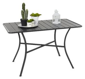Tavolo da Giardino 120x70x71 cm in Acciaio Grigio Opaco