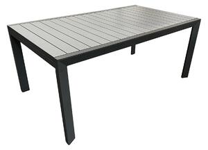 Tavolo da Giardino 90x180x75 cm in Alluminio Grigio