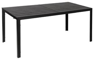 Tavolo da Giardino 156x78x74 cm in Polietilene e Metallo Nero
