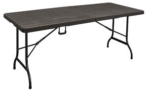 Tavolo Pieghevole da Giardino 180x75x72 cm con Top Effetto Legno