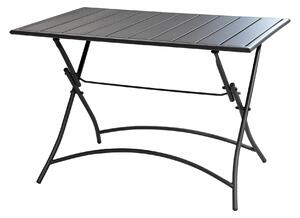Tavolo Pieghevole da Giardino 110x70x72 cm in Acciaio Grigio Scuro