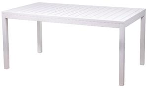 Tavolo da Giardino 160x90x75 cm in Alluminio Bianco
