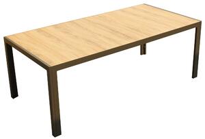 Tavolo da Giardino 205x100x74 cm in Alluminio e Gres Legno