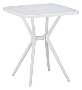 Tavolo Quadrato da Giardino 70x70 cm in Polistirene Bianco