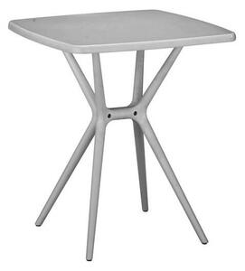 Tavolo Quadrato da Giardino 70x70 cm in Polistirene Grigio