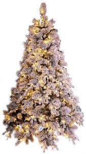 Albero di Natale Artificiale Innevato con Led Bianco Caldo Elbert Altezza 210 cm