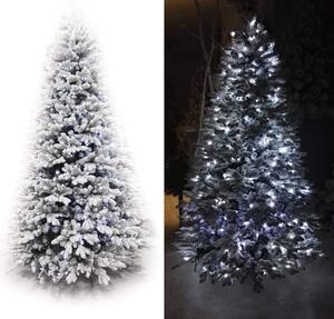 Albero Di Natale Luminoso Led Bianco Freddo Abetone Altezza 210 cm