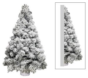 Albero di Natale Artificiale Innevato da Parete Basket White Altezza 120 cm