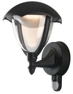Applique da parete per esterno 12w a led con sensore nera melany sense - Gt Luce