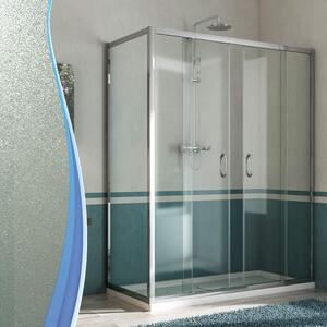 Box Doccia Angolare 2 Ante Scorrevoli In Cristallo Opaco 6mm H185 Fosterberg Kolding Duo 70x120 cm