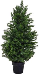 Mini Albero di Natale Artificiale Bisalta Verde Altezza 60 cm