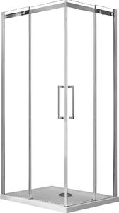 Box Doccia Angolare 70x80 cm 2 Ante Scorrevoli in Cristallo Trasparente 8mm H200 Fosterberg Horsens Sinistro