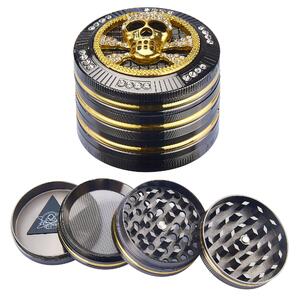 Grinder Ø50 mm 4 Livelli per Spezie Erbe e Tabacco Teschio