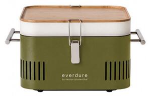 Barbecue Portatile a Carbone Carbonella 42,5x34,7x 23 cm in Metallo Cube Khaki