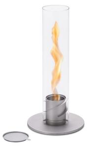 Lampada a Bioetanolo da Tavolo Ø9x40,5 cm in Acciaio Inossidabile Grigio