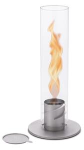 Lampada a Bioetanolo da Tavolo Ø12x54 cm in Acciaio Inossidabile Grigio